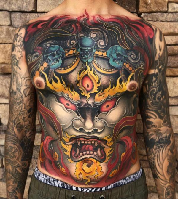 shogun mask tattoo