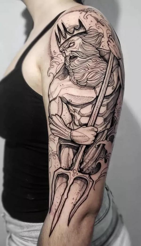 20 Poseidon Tattoo Ideas with Meaning Art and Design