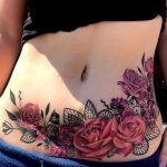 Rose lace tattoo