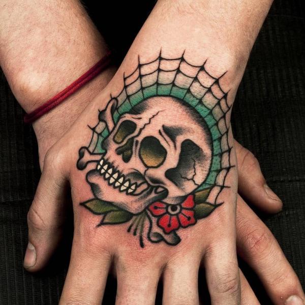 50 Skull Hand Tattoo Designs with Meaning