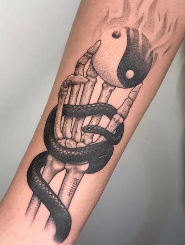 skeleton hand reaching out tattooTikTok Search