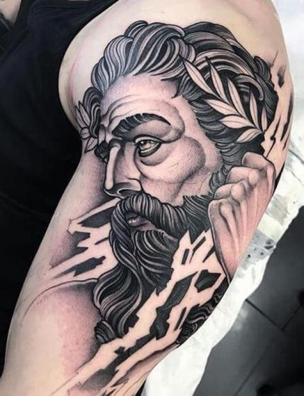 Revelation Tattoo & Body Piercing - Good start to this Zeus design tattooed  by Dwayne | Facebook