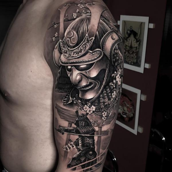 Oni Mask Tattoo Unveiling the Mystique and Meaning Art and Design