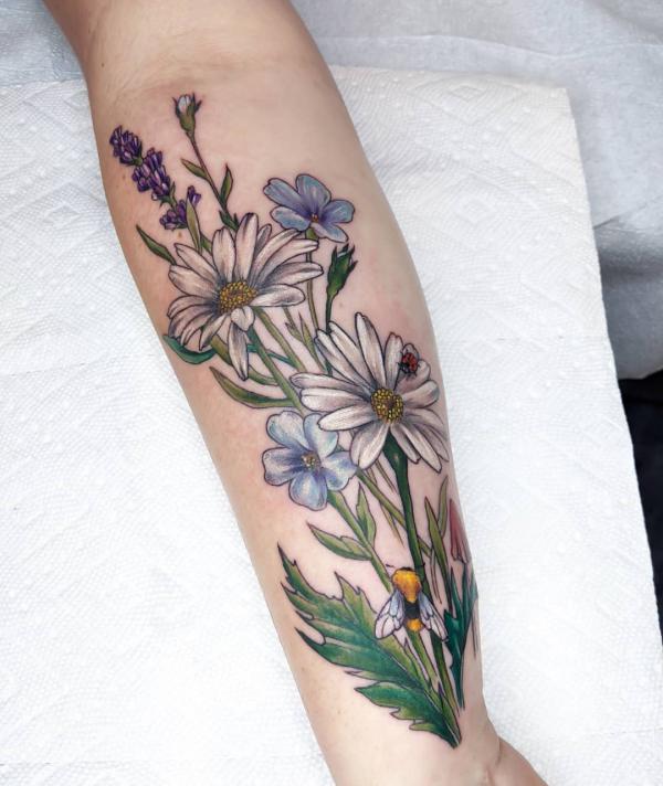 120 Daisy Tattoo Designs with Meanings | Art and Design