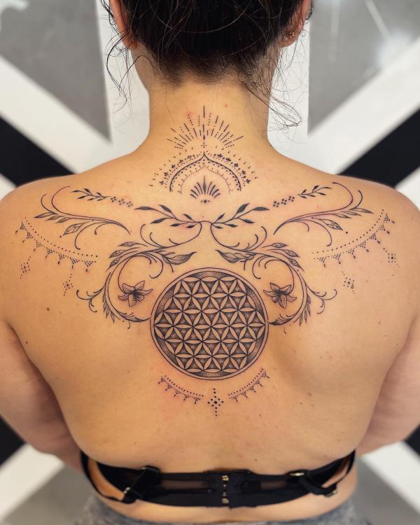 40 Flower Of Life Tattoo Designs With