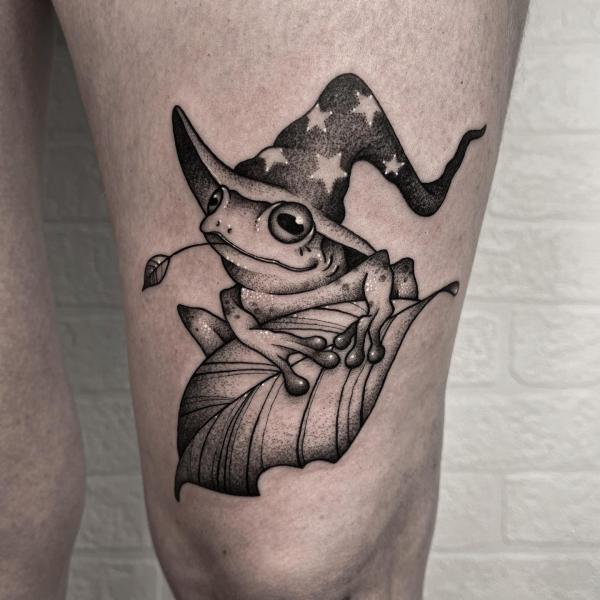 Frog with Wizard Hat
