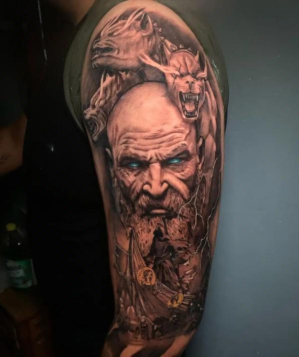 Hades and cerberus AND Charon tattoo