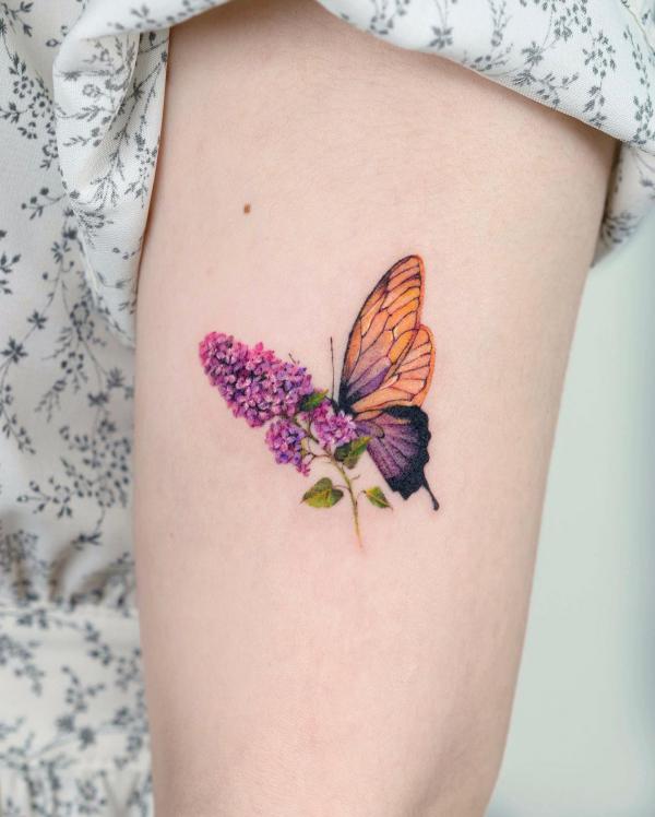 Buy Lavender Temporary Tattoos 2 Flower Tattoos Waterproof Online in India  - Etsy