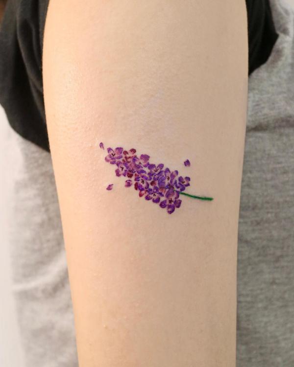 Arm Lavender Flower Tattoo - Best Tattoo Ideas Gallery