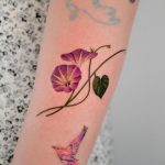 Morning glory and sparrow