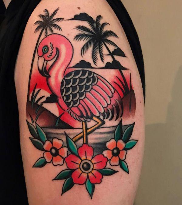 Tiny Flamingo Temporary Tattoo - Set of 3 – Tatteco