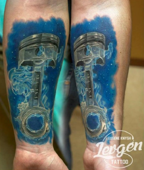Moto inspired tattoo by @nolanhatton #moto #motorcycletattoo #dirtbike  #dirtbiketattoo #dirtbikekids #piston #gears #tachometer… | Instagram