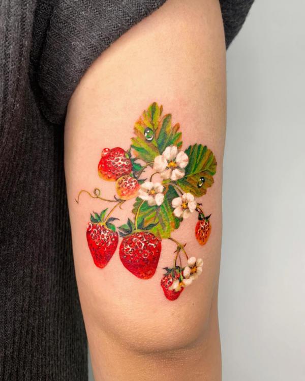 Strawberry Tattoo: Artistic Blend of Beauty and Meaning | Art and Design