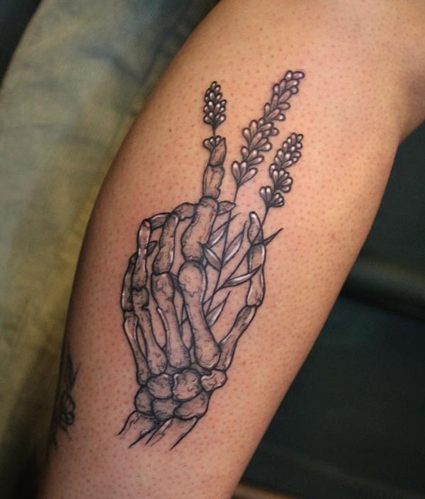 Blooming lavender tattoo - Tattoogrid.net
