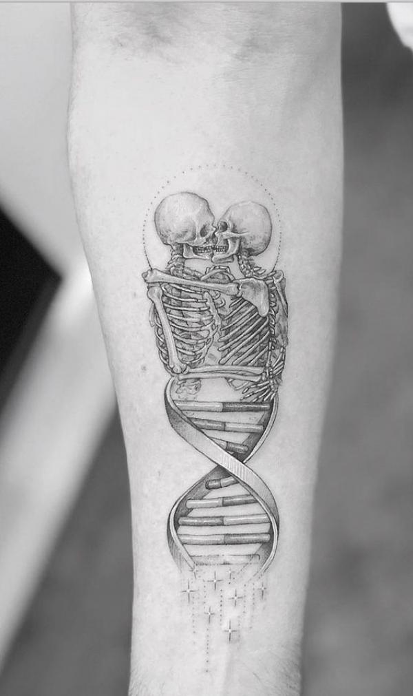 Skeleton lovers and DNA strand