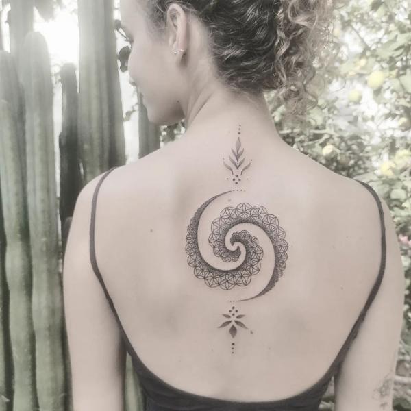 Spiral flower of life