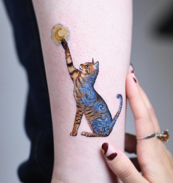 Starry night cat