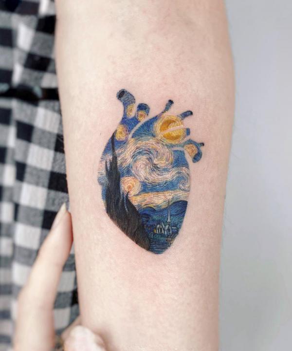 Starry night human heart