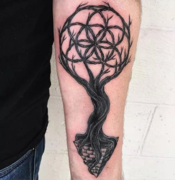 40 Flower Of Life Tattoo Designs With