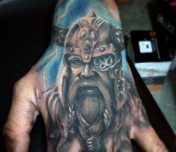 Odin portrait tattoo