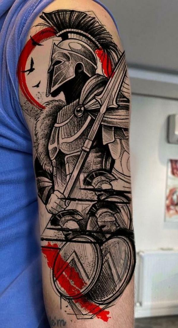 Spartan warrior by Jose Baena: TattooNOW