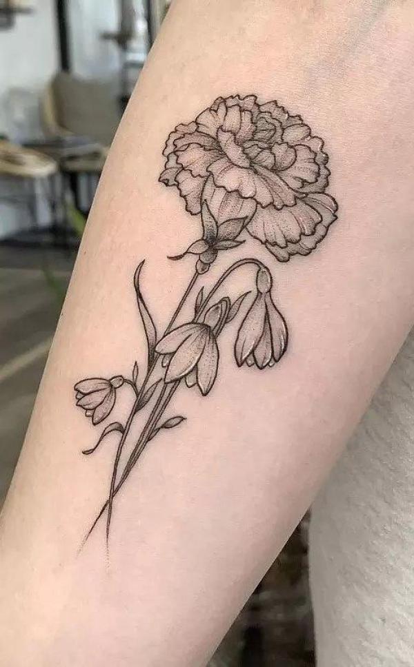 White Flower Hand Tattoo