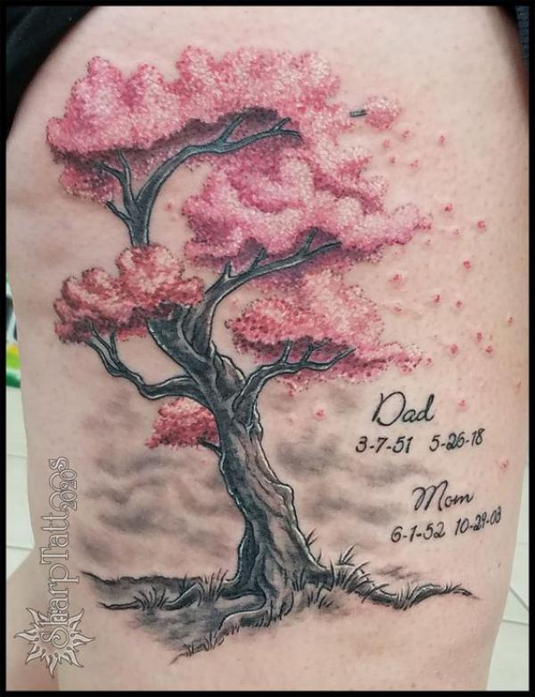 Cherry blossom tree of life for Mom and Dad
