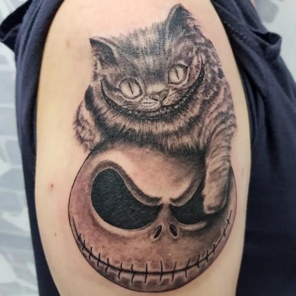 Cheshire Cat on the head of Jack Skellington