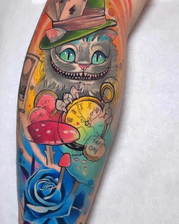 Cheshire Cat Tattoo Designs: A Journey into Wonderland | Art and Design