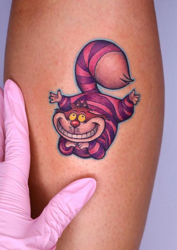 Cute Cheshire Cat tattoo