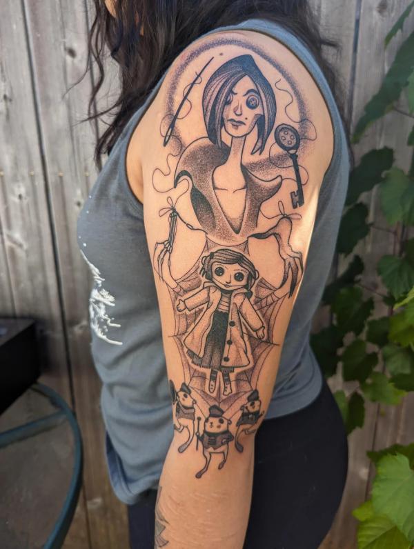Coraline Tattoo A Unique Blend of Art and Fantasy Art and Design
