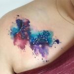 Galaxy stars and constellations tattoo