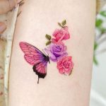 Half butterfly half roses