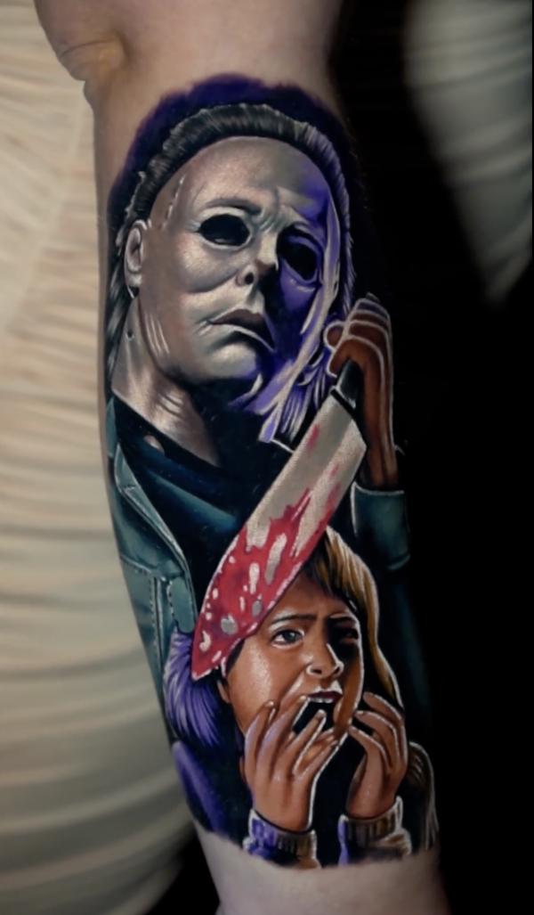 Horror Halloween Movie theme tattoo