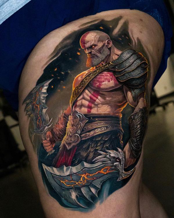 🪓Classic Kratos tattoo by @ernstkrone Thanks Ernst! | Instagram