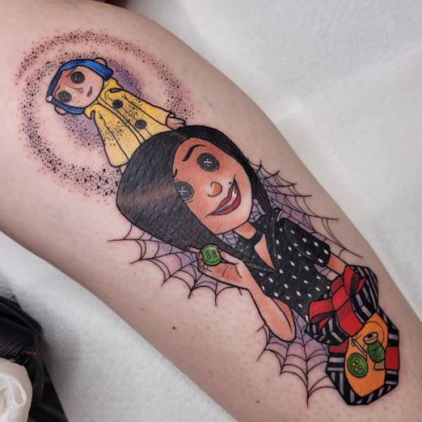 Other mother and Coraline tattoo