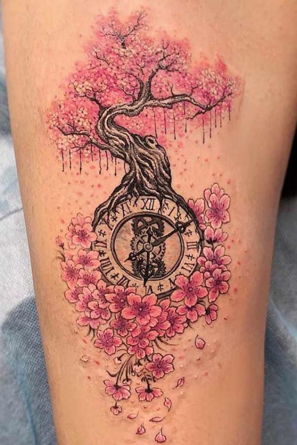 Sakura Tree of life with clock