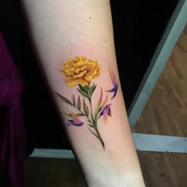 floral cover up by Justin Buduo: TattooNOW