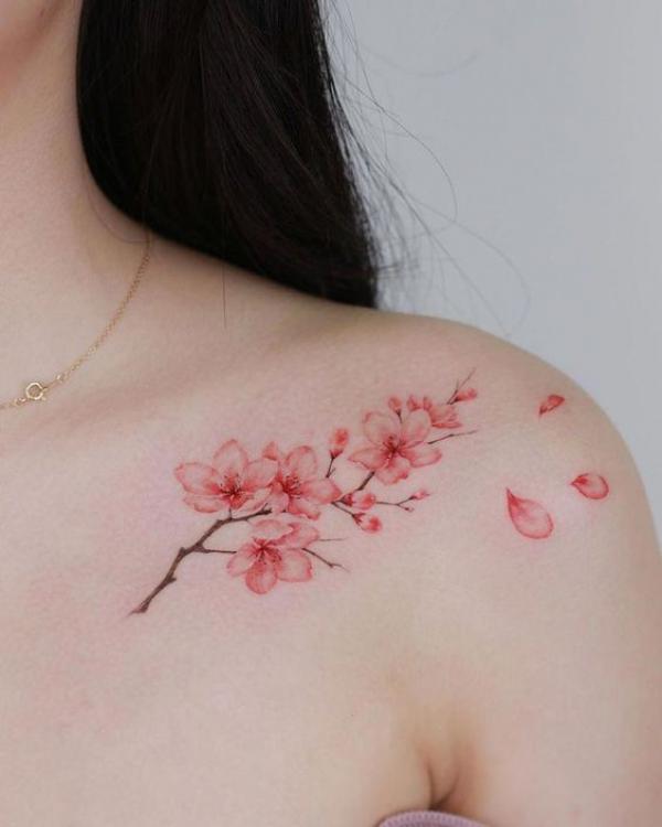 100 Cherry Blossom Tattoo Designs with Meaning | Art and Design