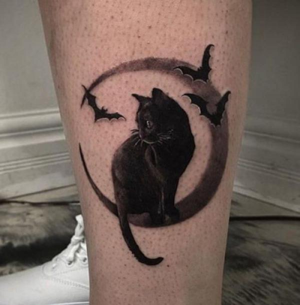Cute))Cat tattoo design by karimah