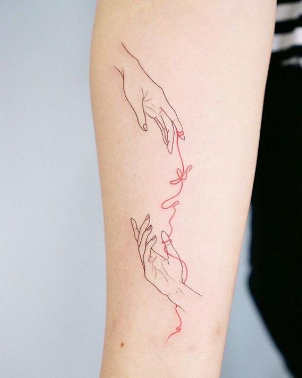 Adam hands outline