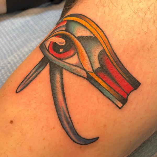 American traditional eye of Horus tattoo