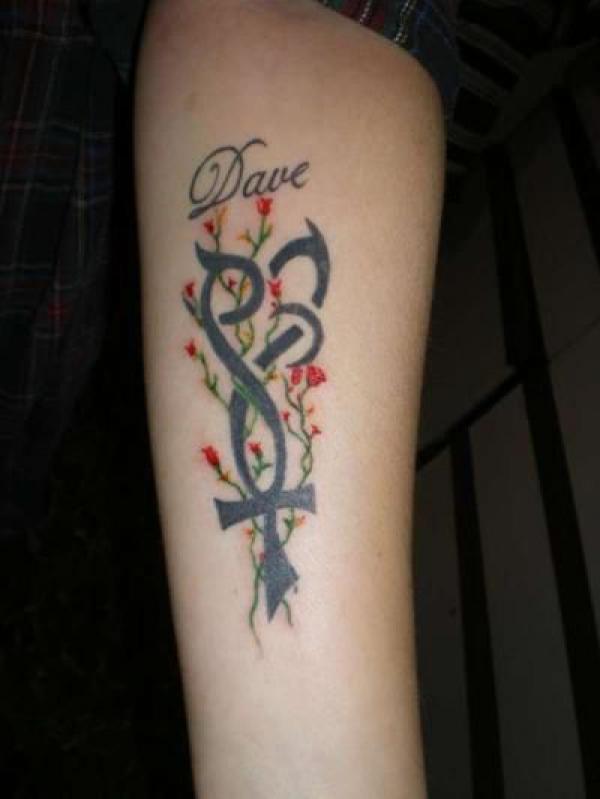 Ankh and Heart Tattoo