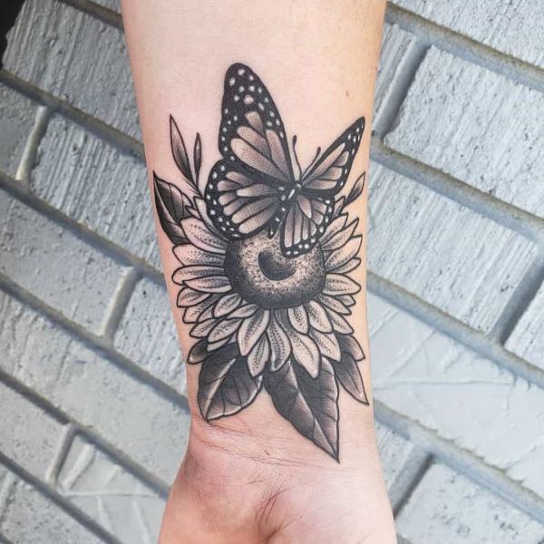 45 Sunflower and Butterfly Tattoo Designs Ideas for Your Next Ink