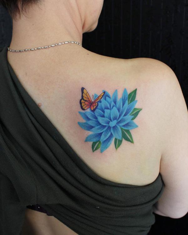 Women Tattoo Sticker Lotus Flower Tattoos Body Art Waist Arm Sleeve Chest  Fake Tattoo for Girls Tattoo Temporary Waterproof