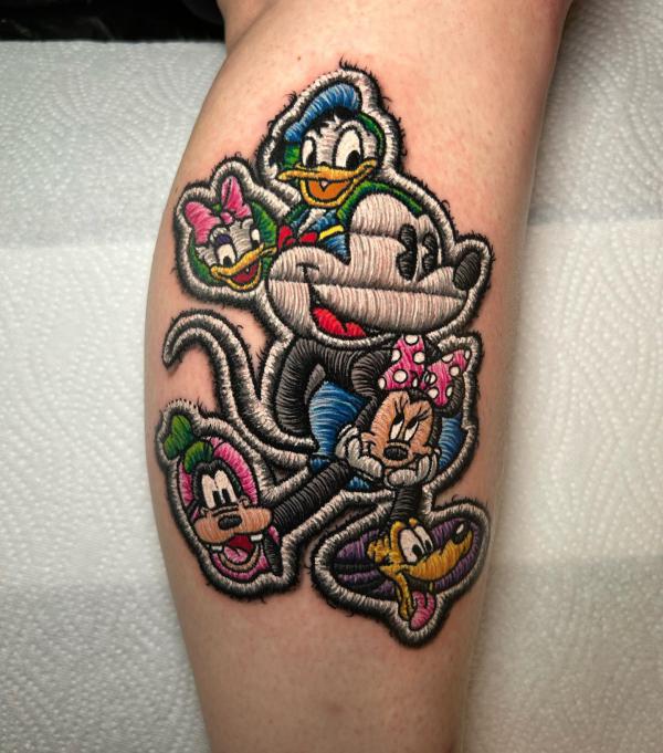 Disney mouse patch tattoo