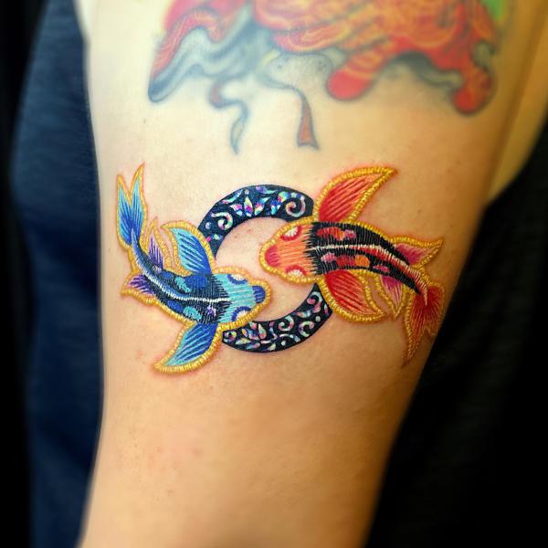 Embroidered Koi fish