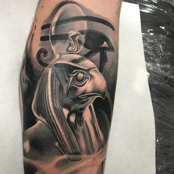 Eye of Ra and God Ra tattoo