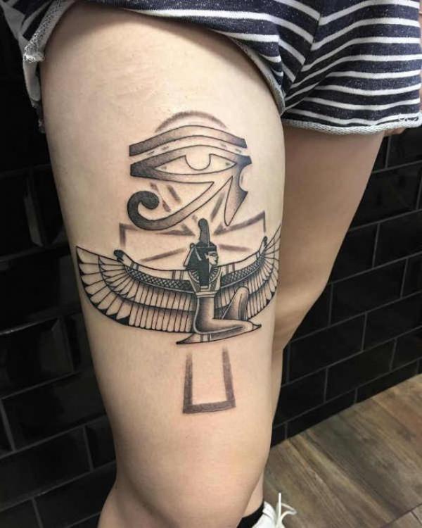 Eye of Ra and ISIS tattoo