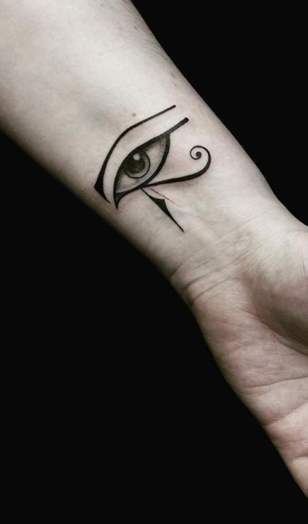 Eye of horus wrist tattoo